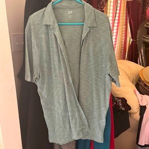 GAP Lived in Short Sleeve Linen Button Down